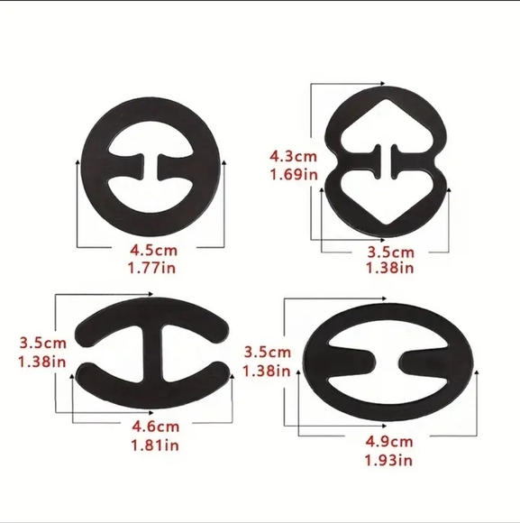 Bra Adjusters Ellipsoid 4 pc set - Picture 4 of 5